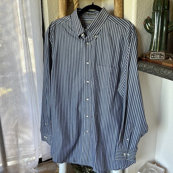 Daniel Cremieux striped button-down long-sleeve new cotton shirt size L - Picture 7 of 11